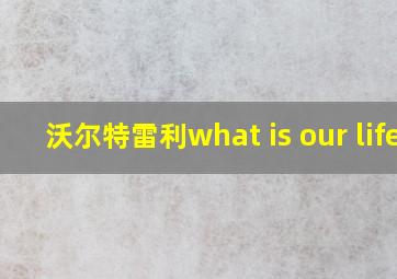 沃尔特雷利what is our life